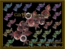 Gilt Floral Trim Color Texture Set