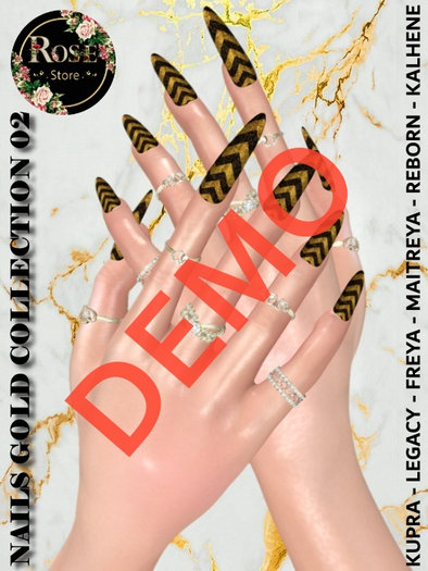 .::ROSE::. NAILS GOLD COLLECTION 02 DEMO {Add Me}
