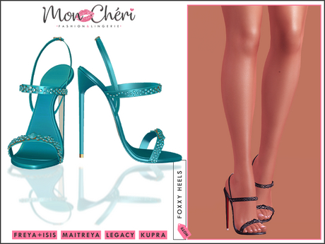 Second Life Marketplace - Mon Cheri - Foxxy Heels - Turquoise Blue