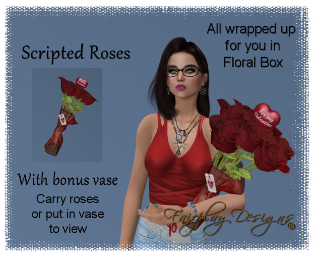 ~For My Valentine Red Roses & Bonus Vase in Gift Box