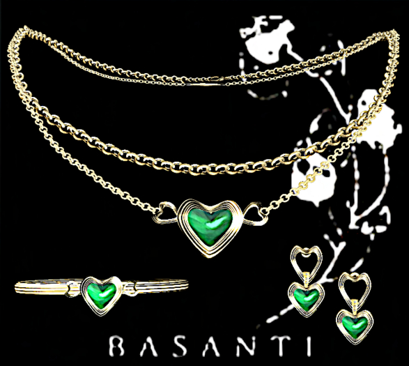 :::MyHeArT::: Emerald Necklace Set ~ Basanti
