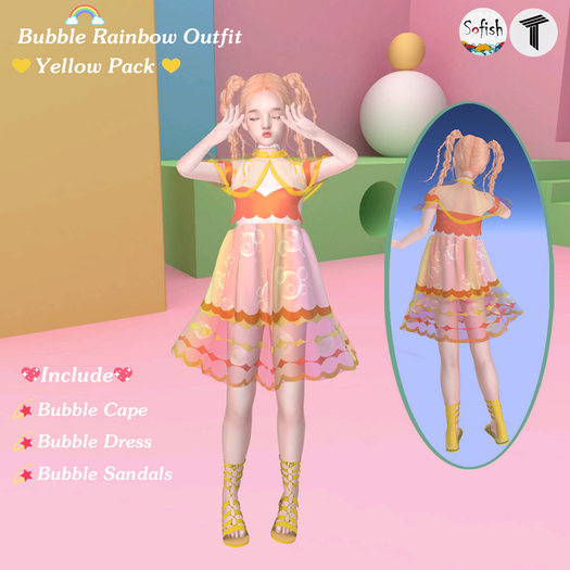 *SF*[TWEENSTER]-Bubble Rainbow Outfit [Yellow]