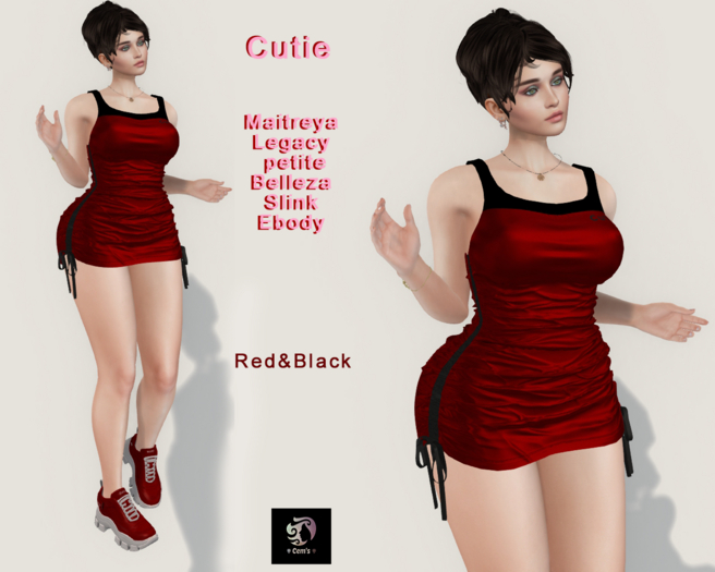 Cutie Dress Red&black 