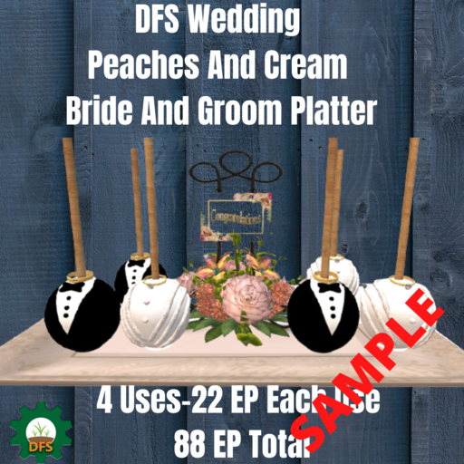 DFS Wedding Peaches And Cream Bride And Groom Platter Texture (GIFT) 