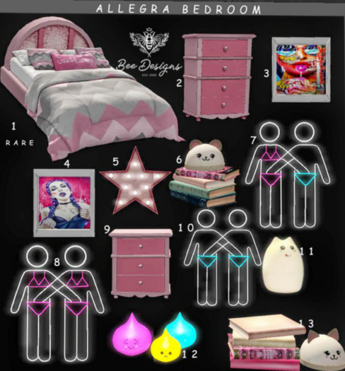 01 Bee Designs Allegra bedroom RARE