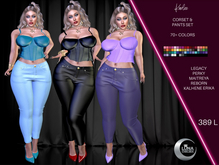 Karlee, Corset & Skinny Pants Set , 70+ colors, Mix & Match ,Kalhene Erika , eBODY Reborn, Maitreya, Legacy, Perky