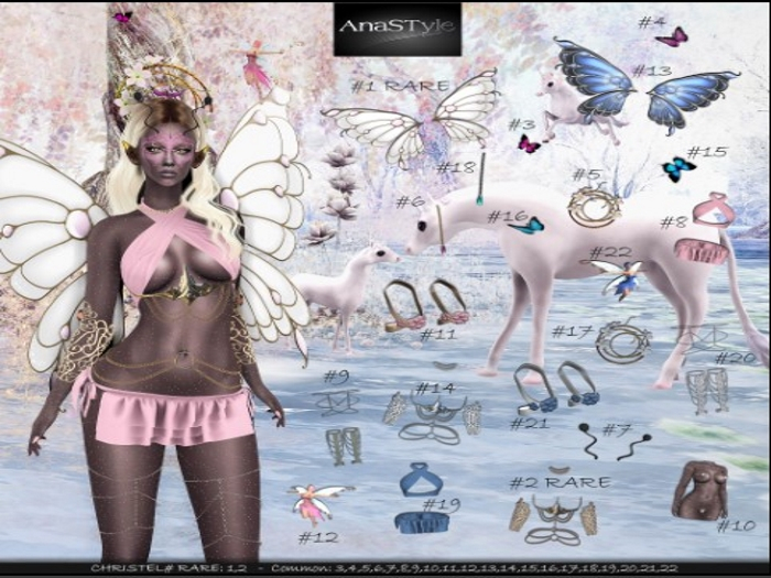 01 AnaSTyle - Christel - #1 Bento Wings *Pink* RARE