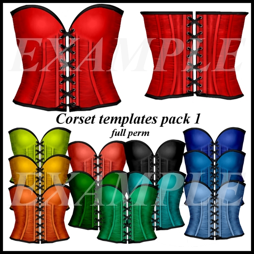 Eternal Creativity ~ corset templates pack 1