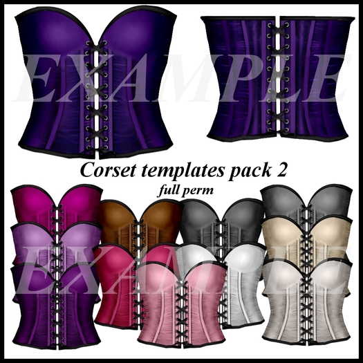 Eternal Creativity ~ corset templates pack 2