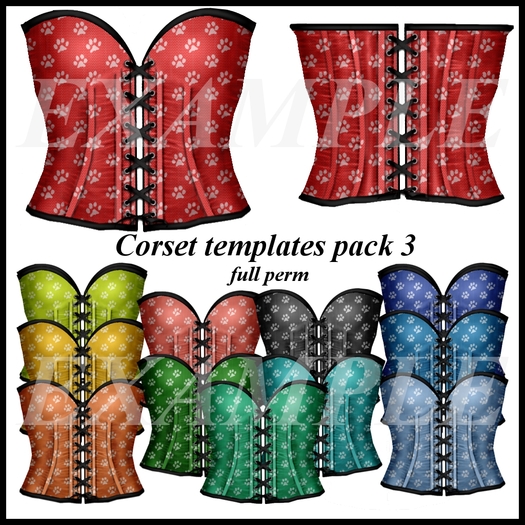 Eternal Creativity ~ corset templates pack 3