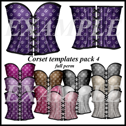 Eternal Creativity ~ corset templates pack 4