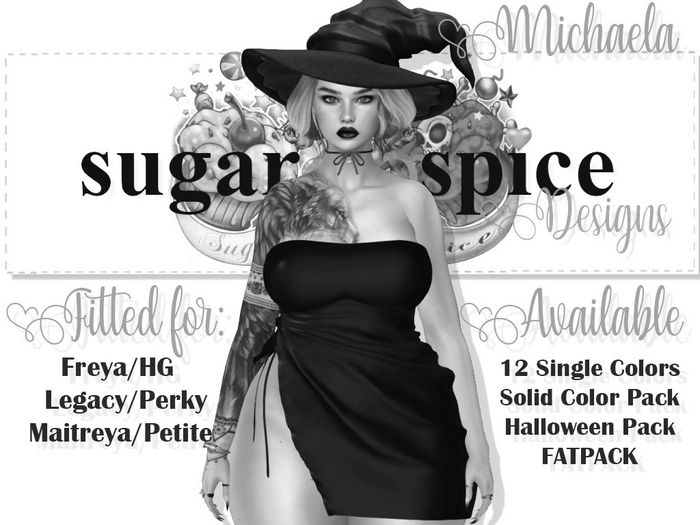 SUGAR N' SPICE DESIGNS MICHAELA DRESS DEMO W/HUD