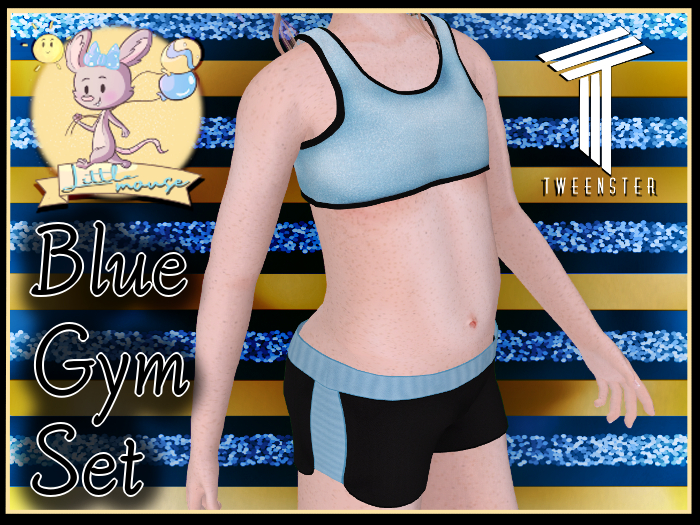 Blue Gym Set Fitted Tweenster