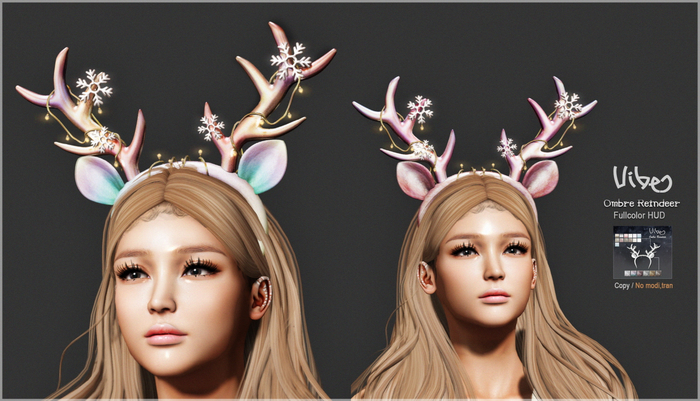 VIBES - Ombre Reindeer HeadBand