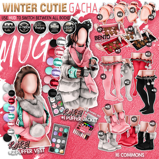 Mug - Winter Cutie - #14 Ruffle Socks Black