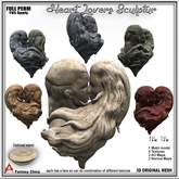 Full Perm Valentine - Heart Lovers Sculpture