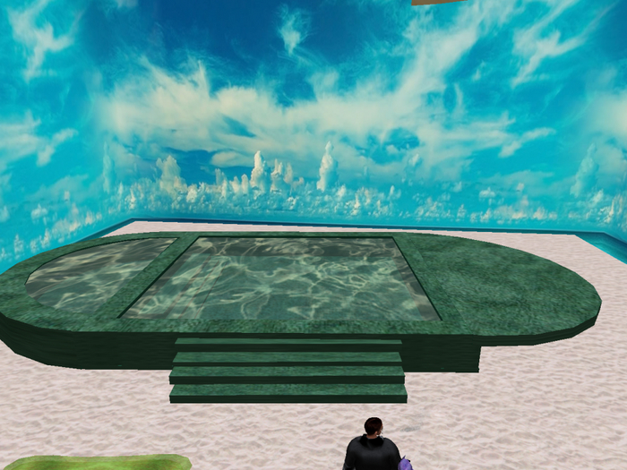 beautiful relax pool marble with deck green