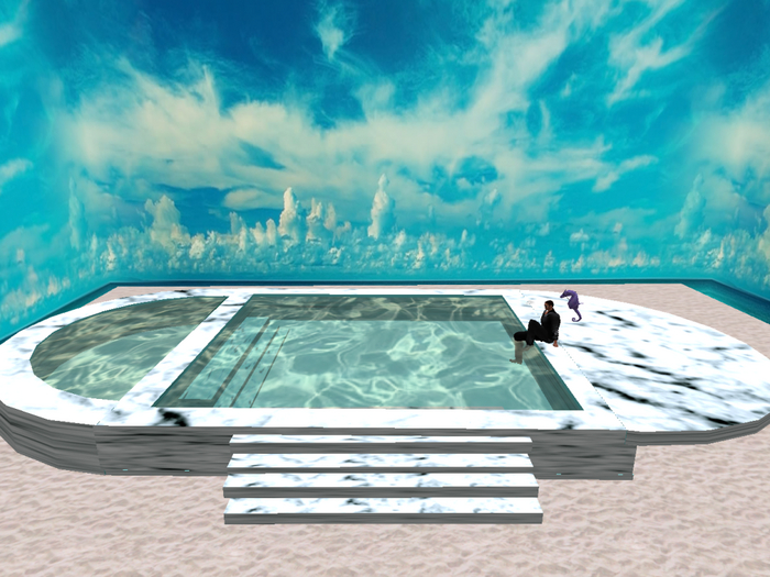 BEAUTIFUL relax pool marble  with deck boxed