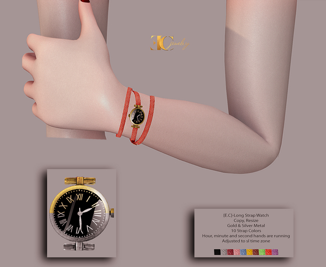 [E.C]-Long Strap Watch