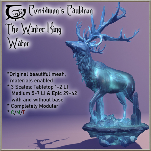 [CC] Winter King Statue Set- Water