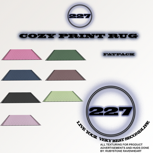 227 - COZY PRINTED RUG (FATPACK)