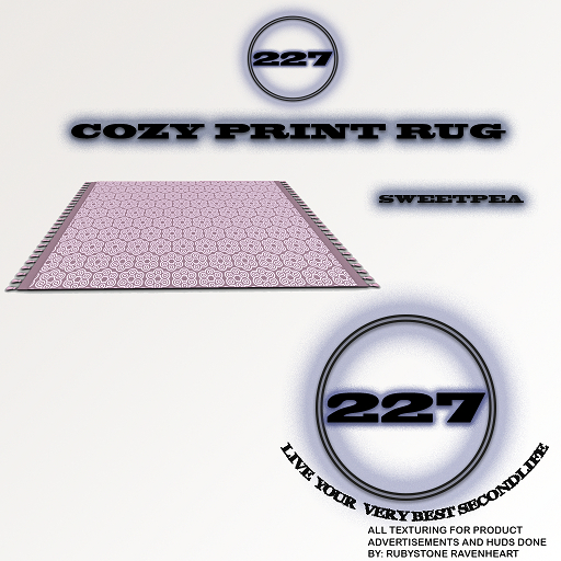 227 - COZY PRINTED RUG (SWEETPEA)
