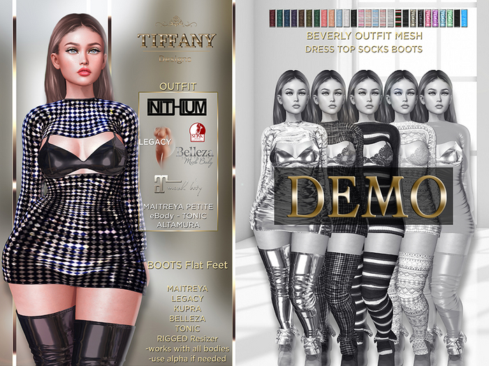 ::TD:: Beverly Outfit {Mesh} DEMO