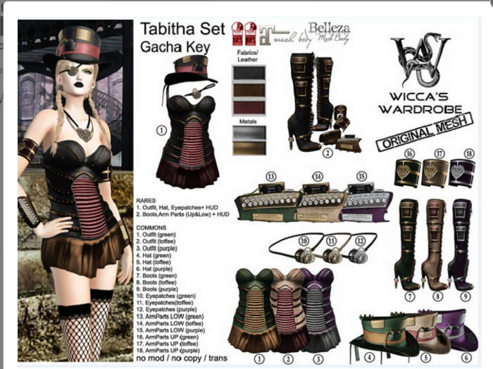 Wicca's Wardrobe - Tabitha Set2 RARE [GACHA]
