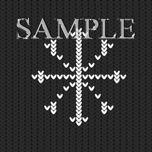 Zoy Texture [ Cozy Regular Snowflake ] Seamless - Black
