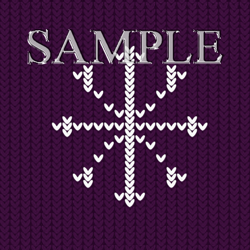 Zoy Texture [ Cozy Regular Snowflake ] Seamless - Purple