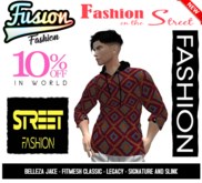 [Fusion Fashion] Sleeve Hooded T-shirt Reddish