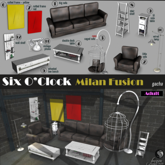 !six o'clock! [MILAN FUSION-3] Caged Sofa - ADULT* - RARE