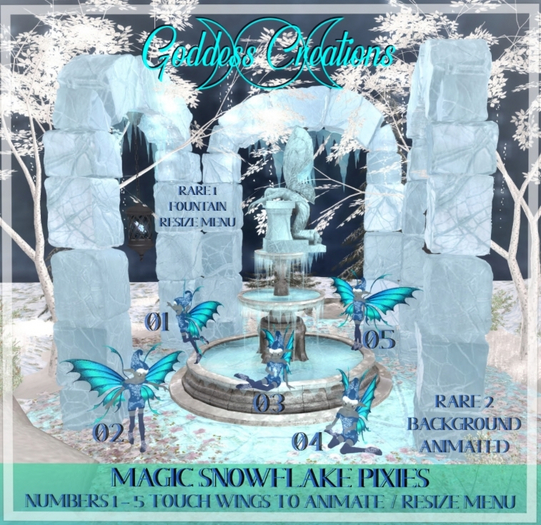 31 )O( GC: Magic Snowflake Frozen Pixie Fountain RARE1