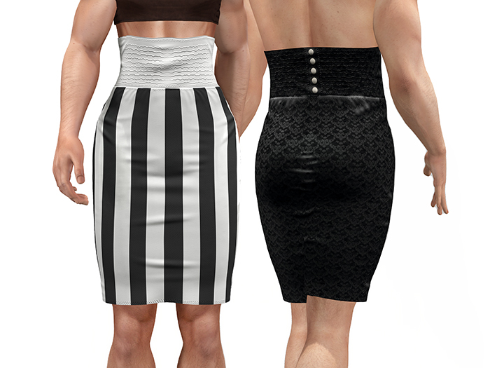 Aurora pencil skirt for men TwoSided