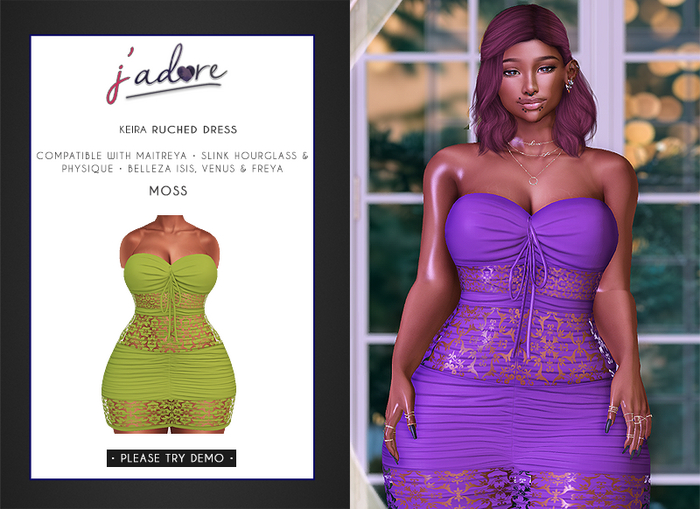 [J'Adore] Keira Ruched Dress - Moss