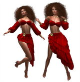 Red Salsa Gypsy Look Outfit MAITREYA
