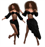 Black Salsa Gypsy Look Outfit MAITREYA