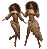 Beige Salsa Gypsy Look Outfit MAITREYA