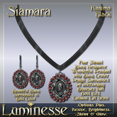 SIAMARA Rasima Necklace & Earrings Set OP - Red Black