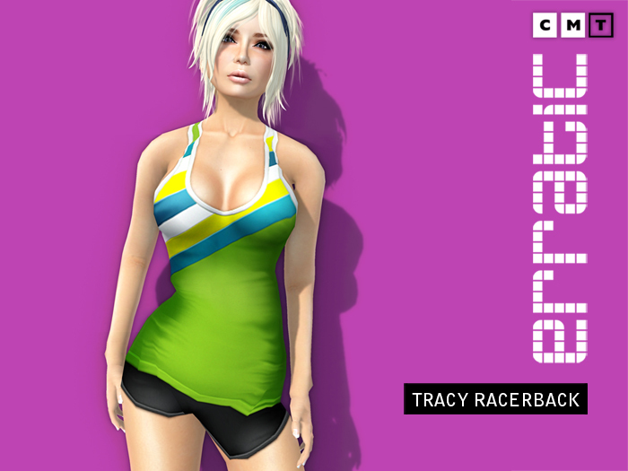 erratic / tracy - racerback / lime