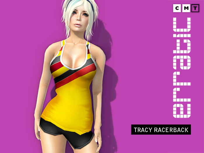 erratic / tracy - racerback / yellow