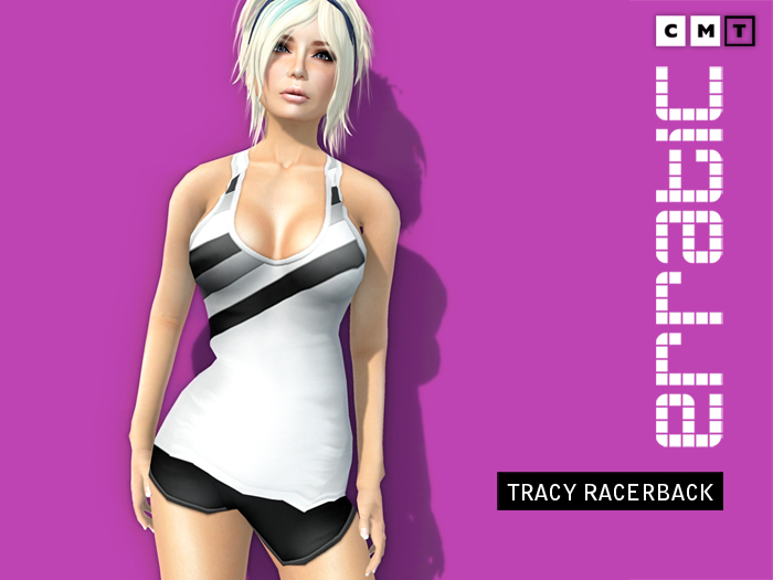 erratic / tracy - racerback / white