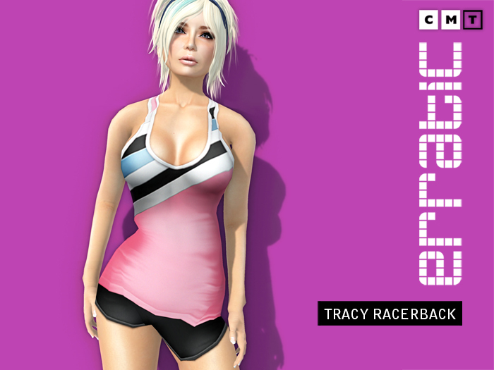 erratic / tracy - racerback / light pink
