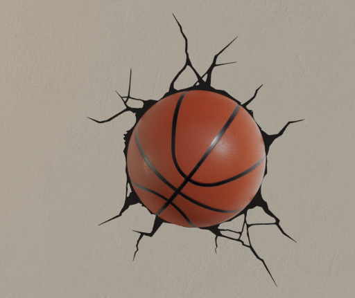 Wall- Basket Ball 3D Cracked Boxed