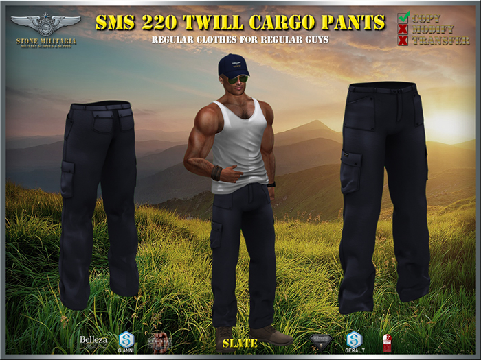 SMS 220 Twill Cargo Pants - Slate