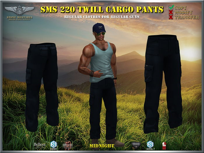 SMS 220 Twill Cargo Pants - Midnight