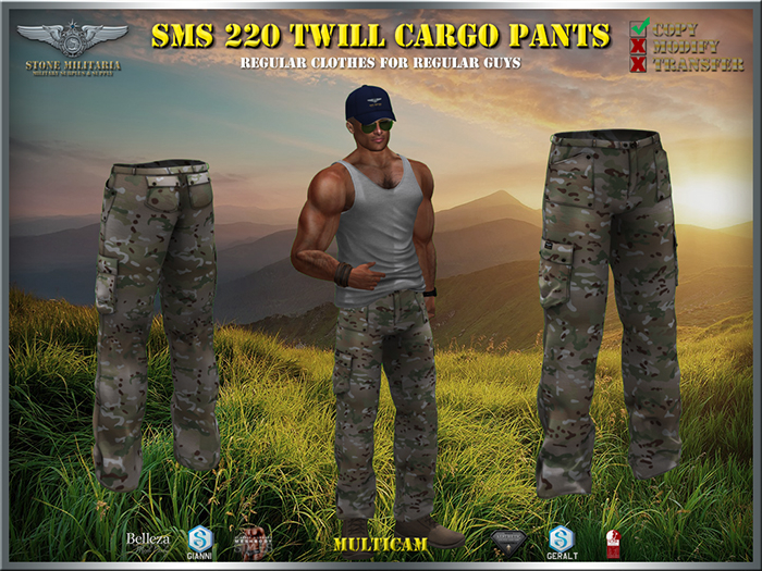 SMS 220 Twill Cargo Pants - MULTICAM