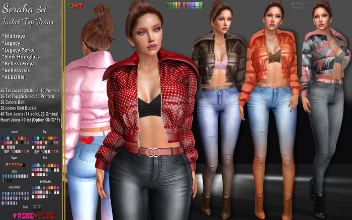 R.F. - SORAHA Set - Jacket - Top - Jeans w/Hud