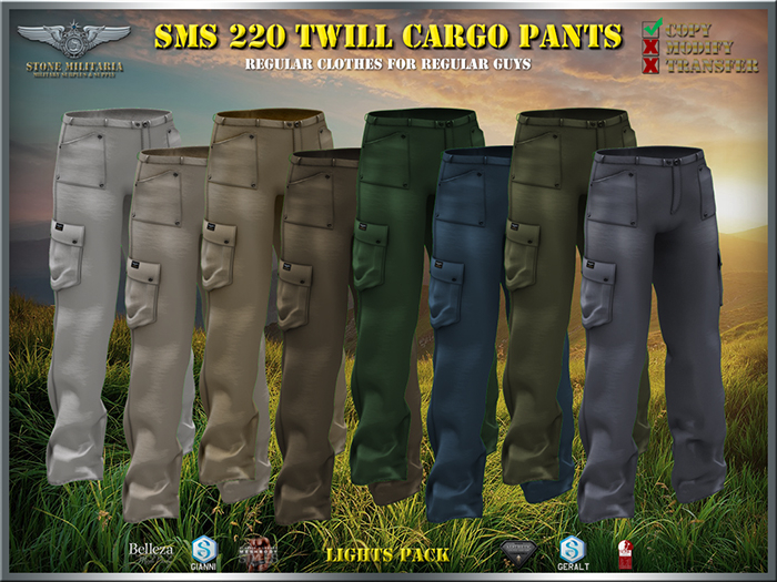 SMS 220 Twill Cargo Pants - Demo Pack 2 (Lights)