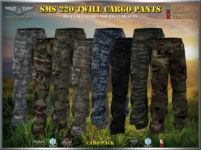 SMS 220 Twill Cargo Pants - Demo Pack (Camo)